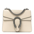 Textured Calfskin Crystal Mini Dionysus Shoulder Bag Mystic White