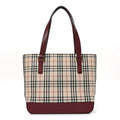 Canvas House Check Small Tote Red