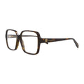 Alexander McQueen Eyeglasses Square Full Rim, Dark Havana Frame and Clear Demo Lenses Lens AM0286O002