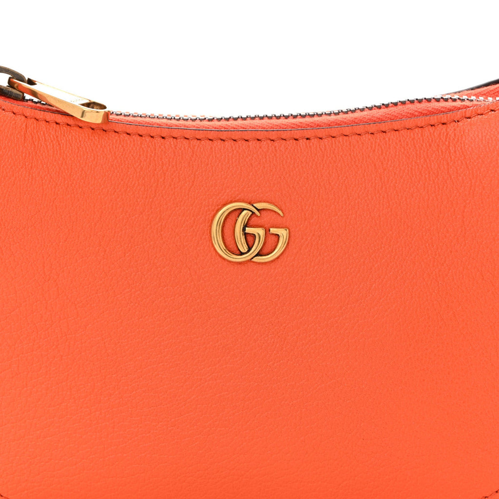 Goatskin Mini Aphrodite Shoulder Bag Orange