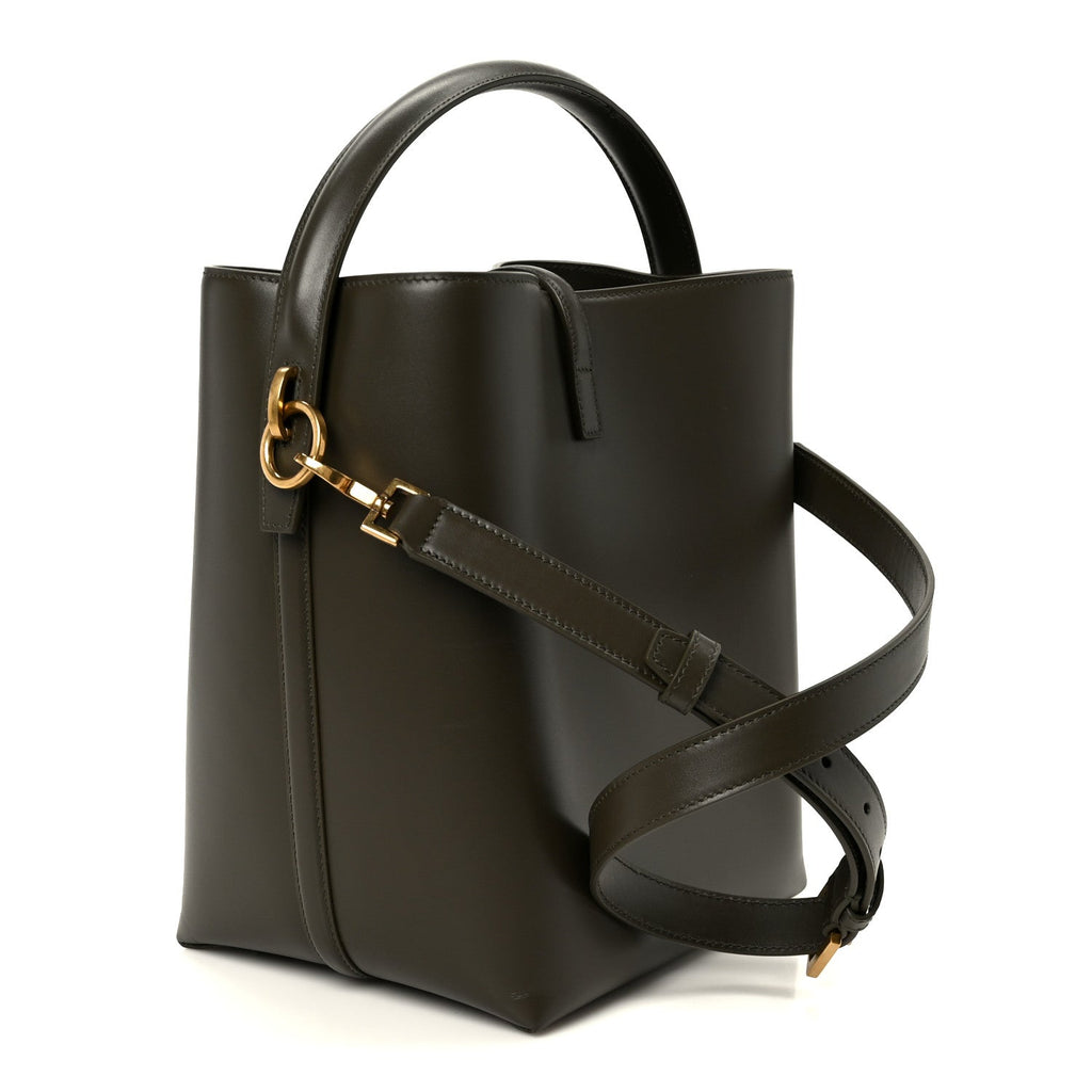 Shiny Calfskin Le 37 Bucket Bag Arabica