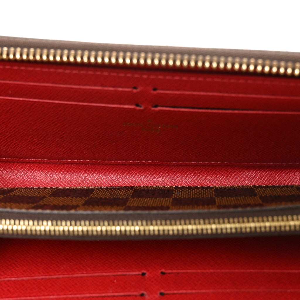 Damier Ebene Clemence Wallet Cherry