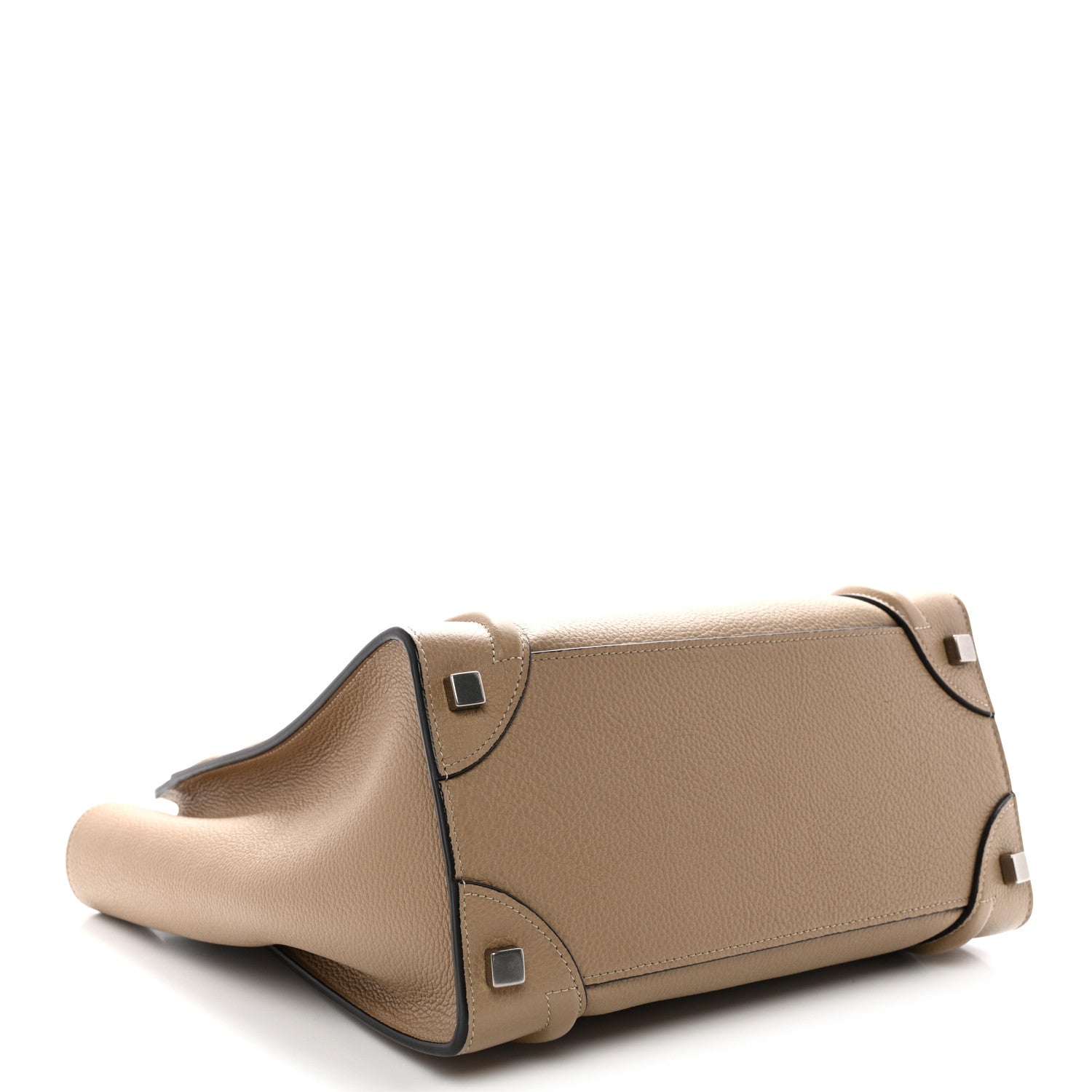 Drummed Calfskin Micro Luggage Dune