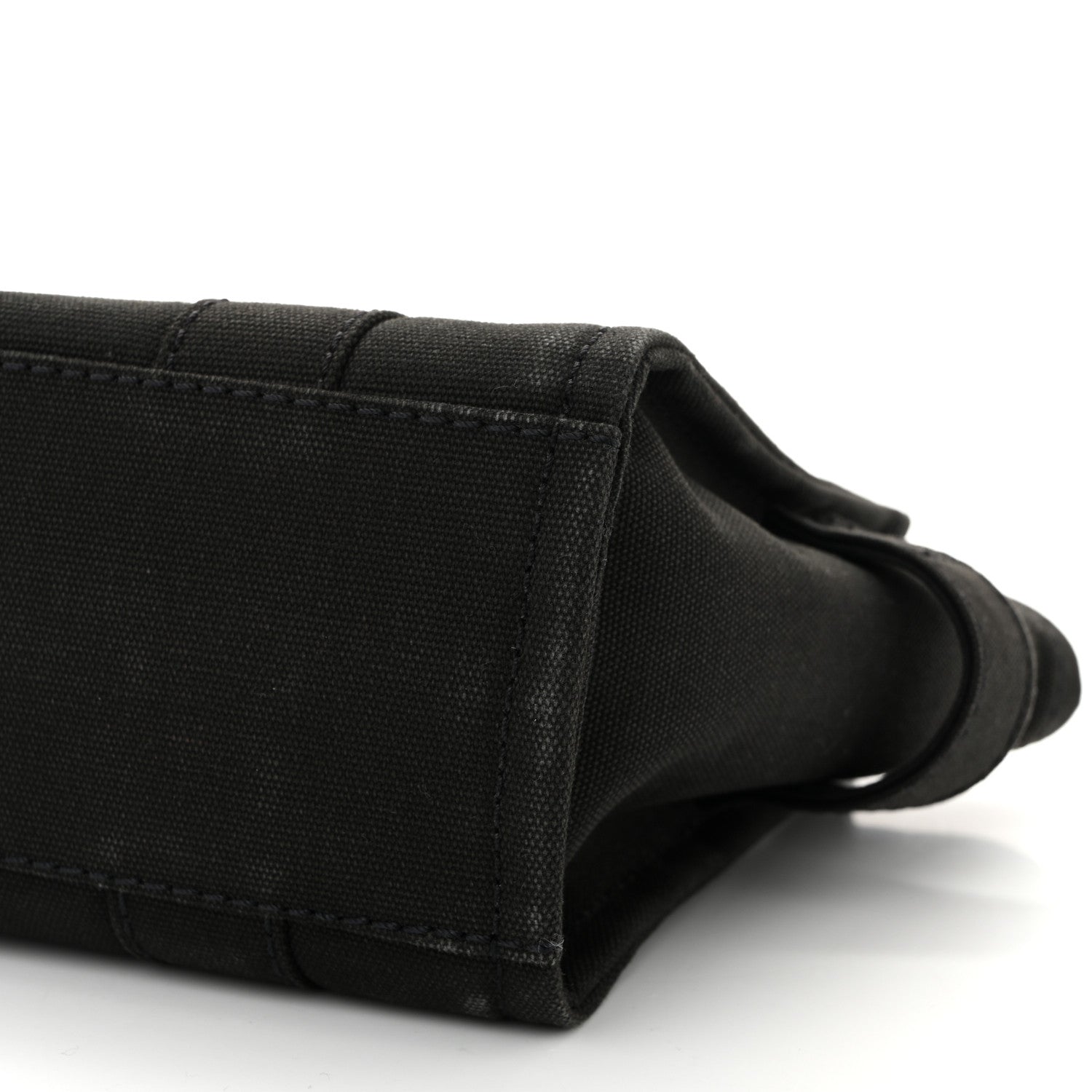 Cotton Canvas Small The Traveler Tote Bag Black