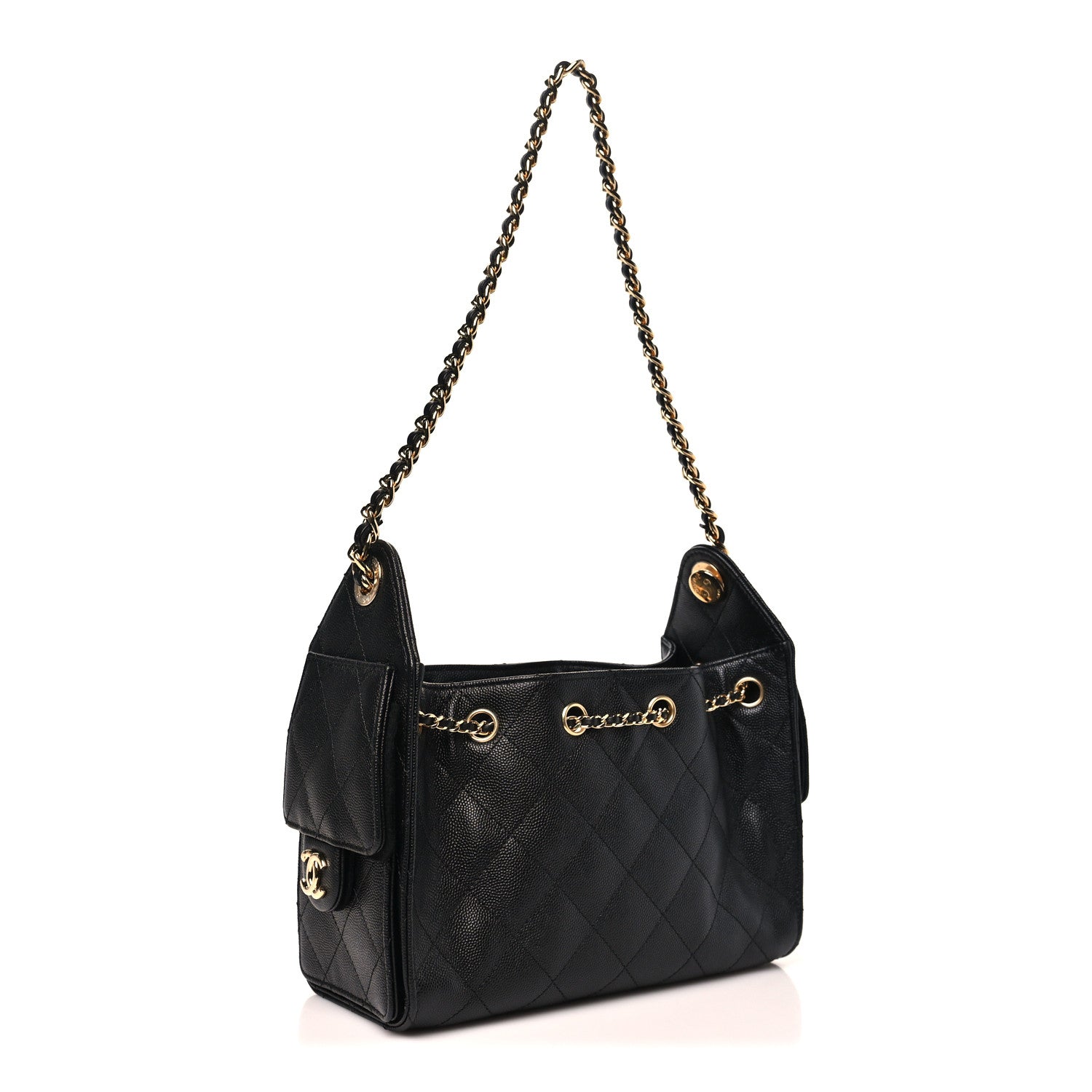 Caviar Quilted Mini Chanel 25 Handbag Black