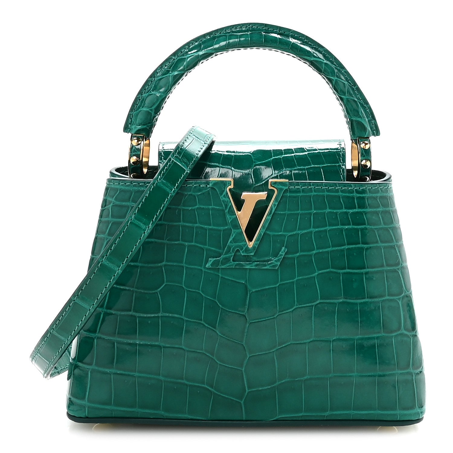 Crocodile Mini Capucines Emeraude