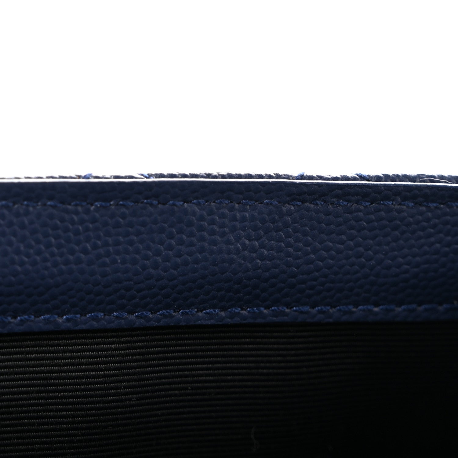 Grain De Poudre Textured Mixed Matelasse Triquilt Small Monogram Satchel Blue Charron
