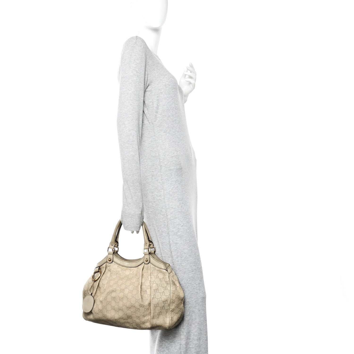 Guccissima Medium Sukey Tote Mystic White