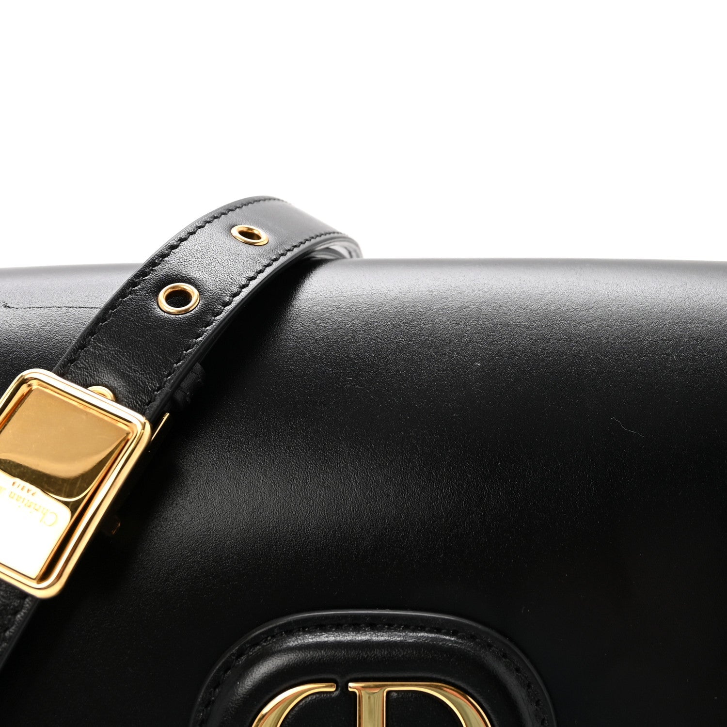 Box Calfskin Medium Bobby Flap Black