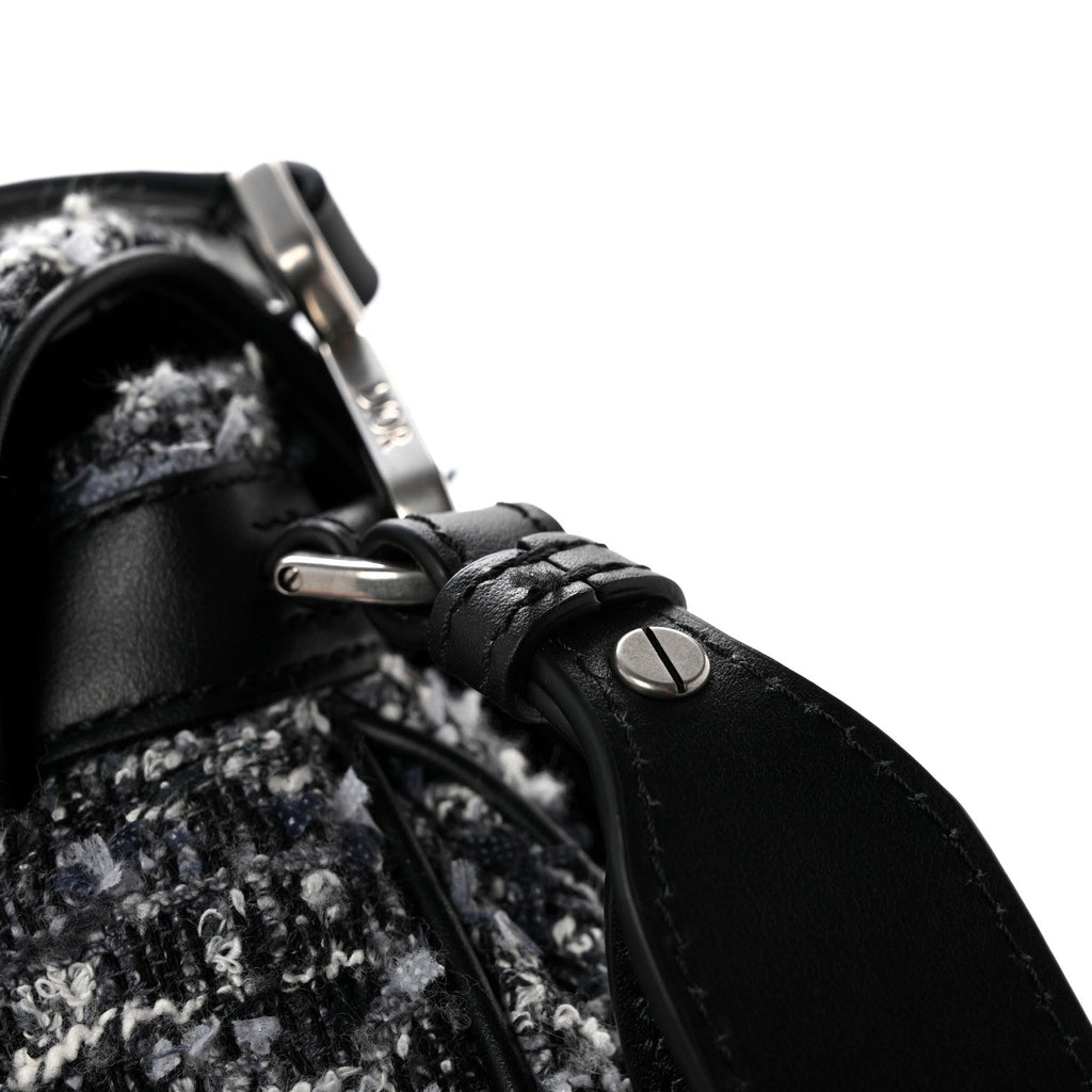 Tweed Saddle Bag Black Silver