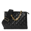 Lambskin Embossed Monogram Coussin PM Black