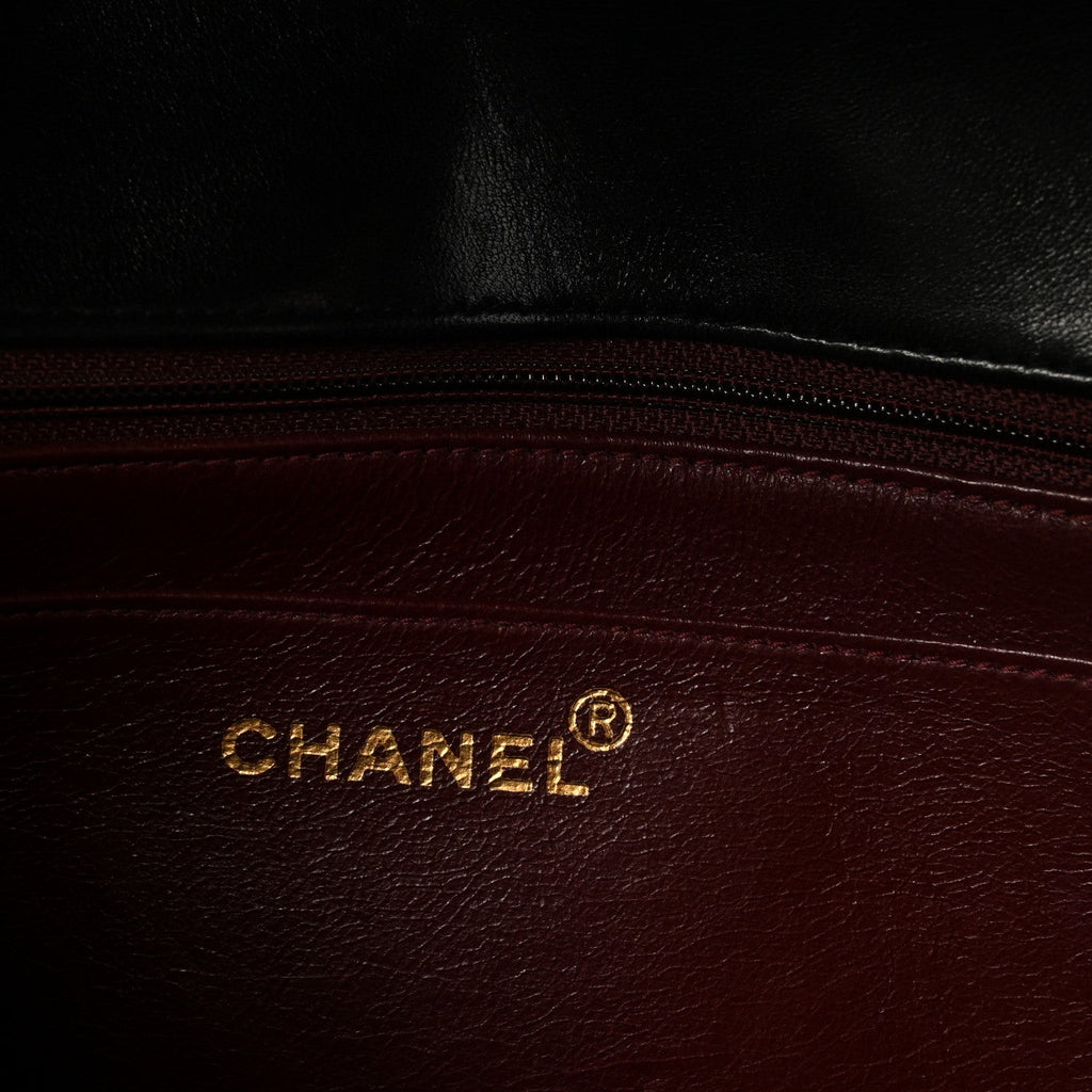 Lambskin Quilted Small Single Flap Black