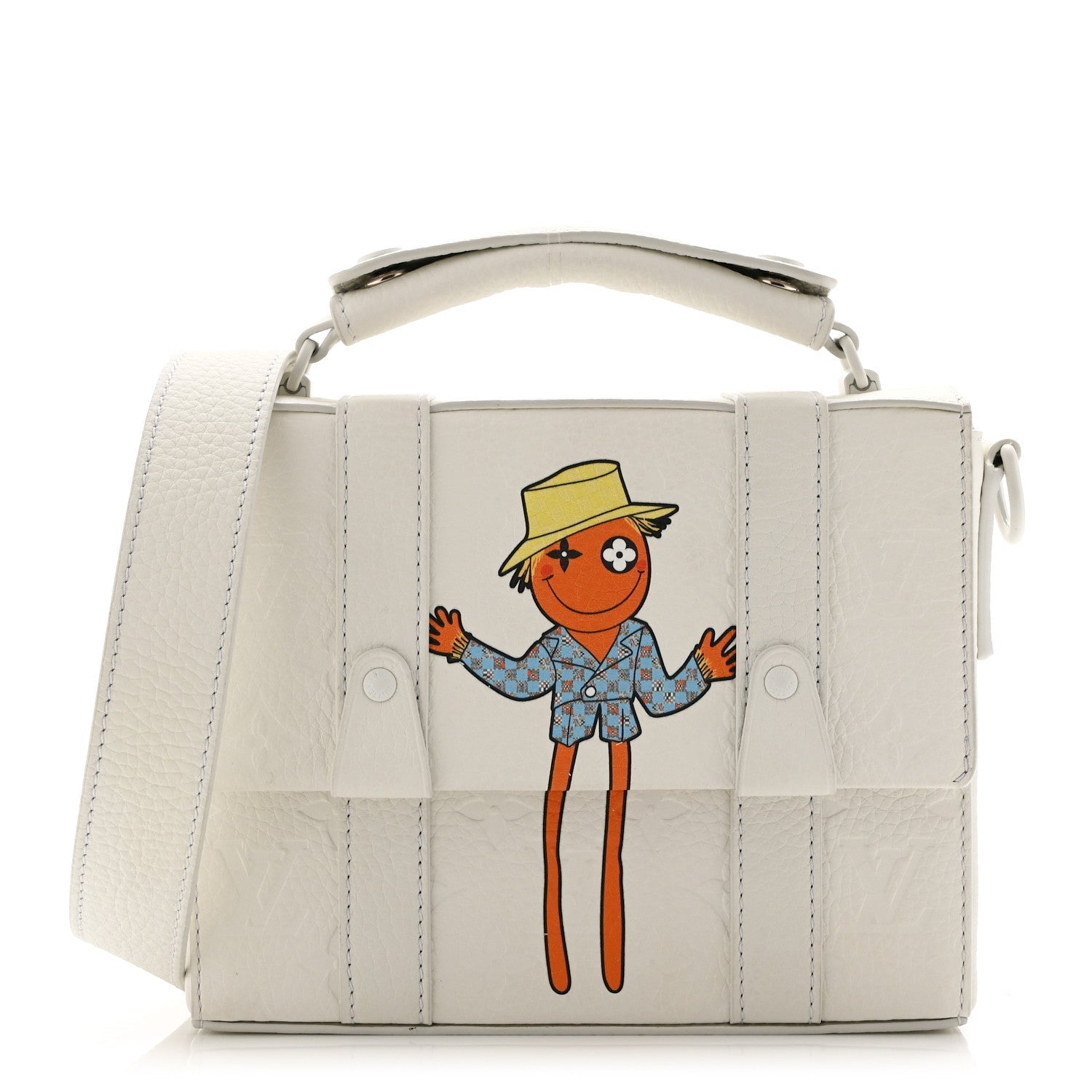 Taurillon Monogram LV Friends Soft Trunk Messenger White