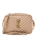Calfskin Matelasse Monogram Lou Camera Bag Dark Beige