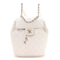 Caviar Quilted Mini Urban Spirit Backpack White White