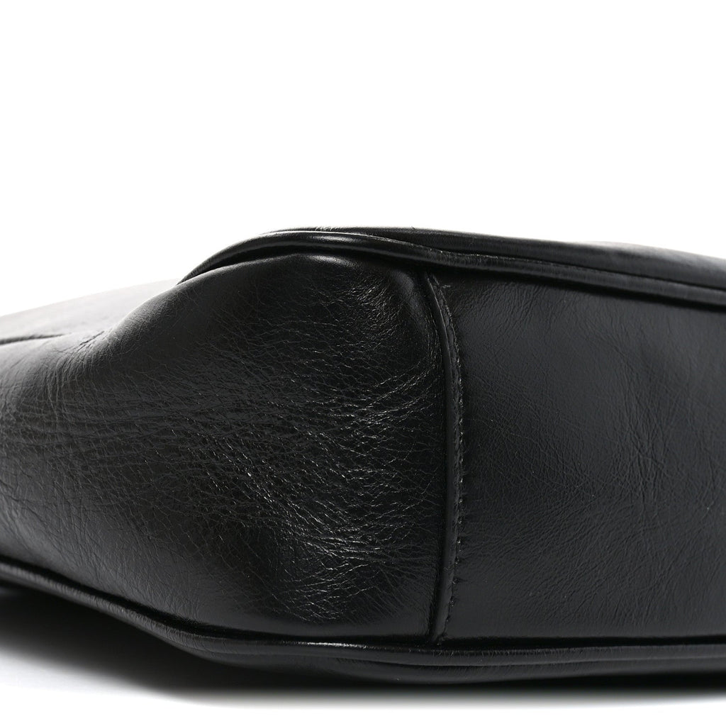Lambskin Large JC Soft Hobo Bag Black