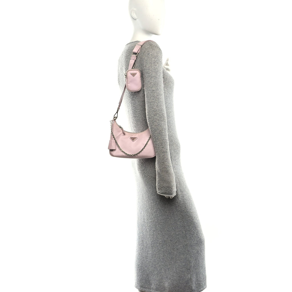 Nylon Re-Edition 2005 Shoulder Bag Alabastro