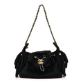 Pony Hair Mini Chanel 25 Handbag Black