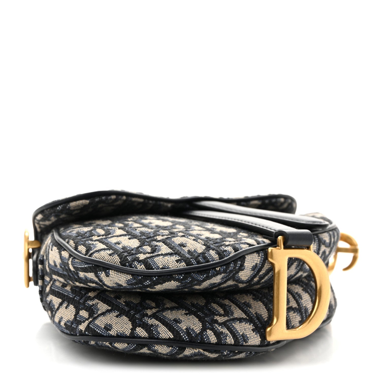 Oblique Mini Saddle Bag With Strap Blue