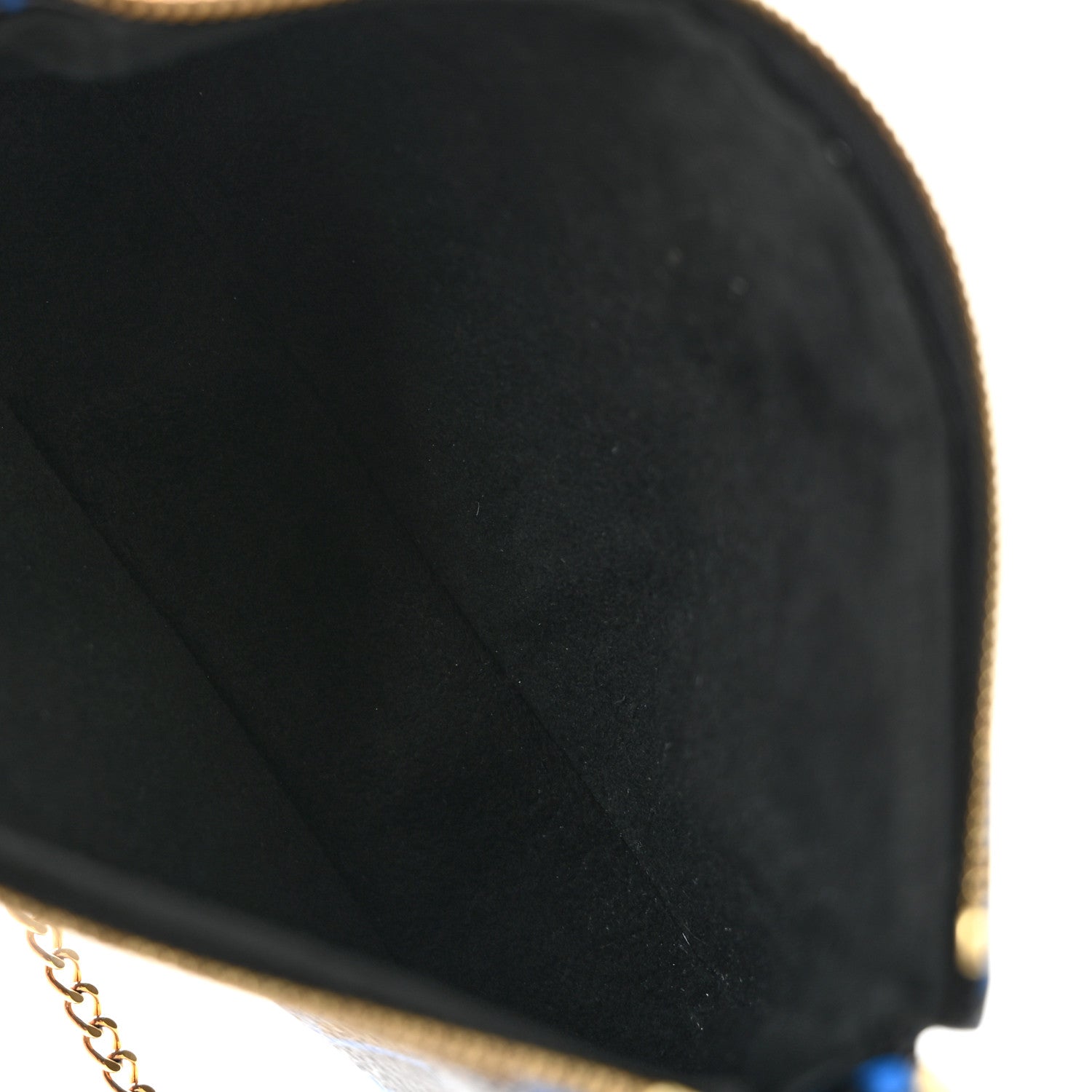 Colored Monogram Mini Pochette Accessories Blue Black