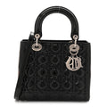 Patent Cannage Medium Lady Dior Black