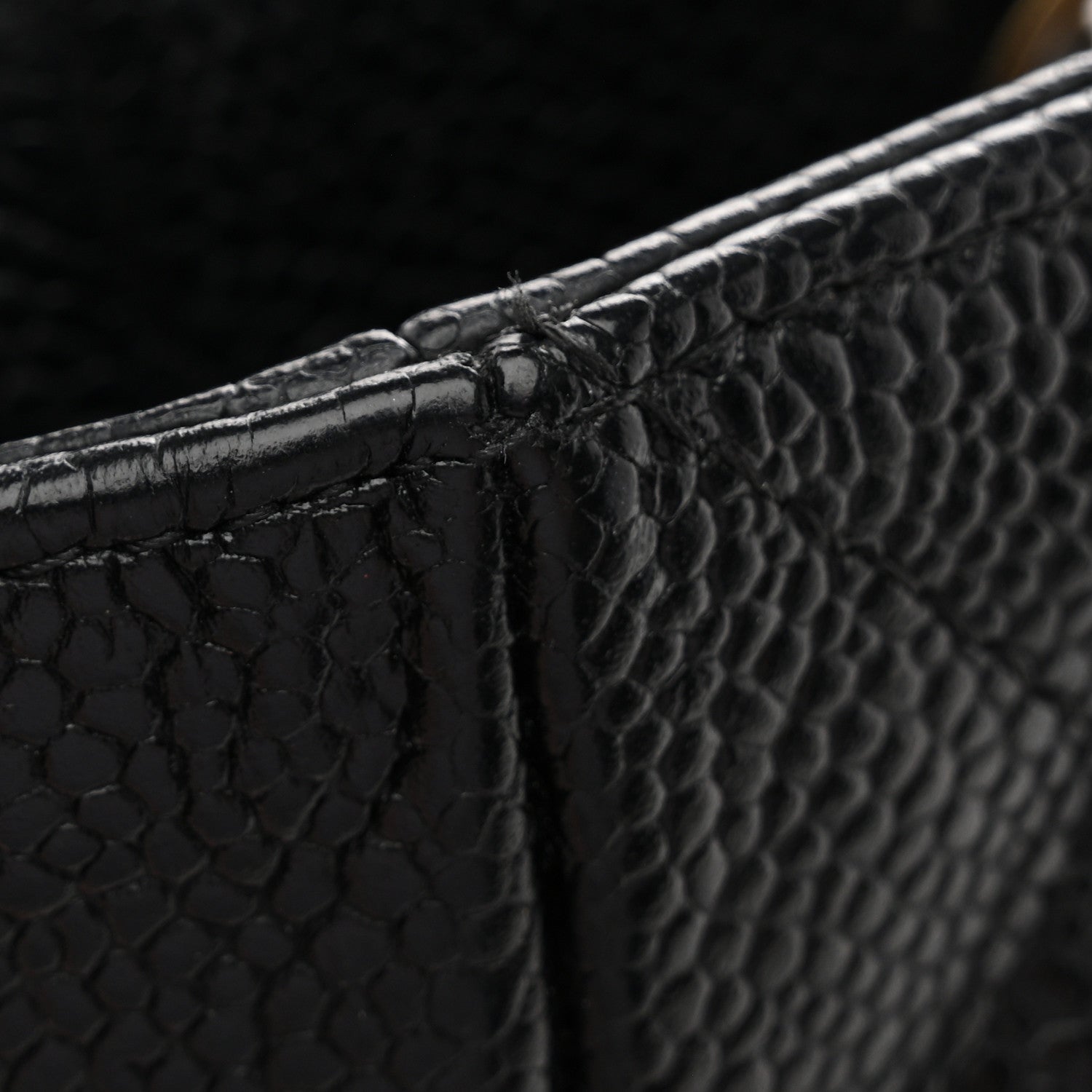 Caviar Quilted Petit Shopping Tote PST Black