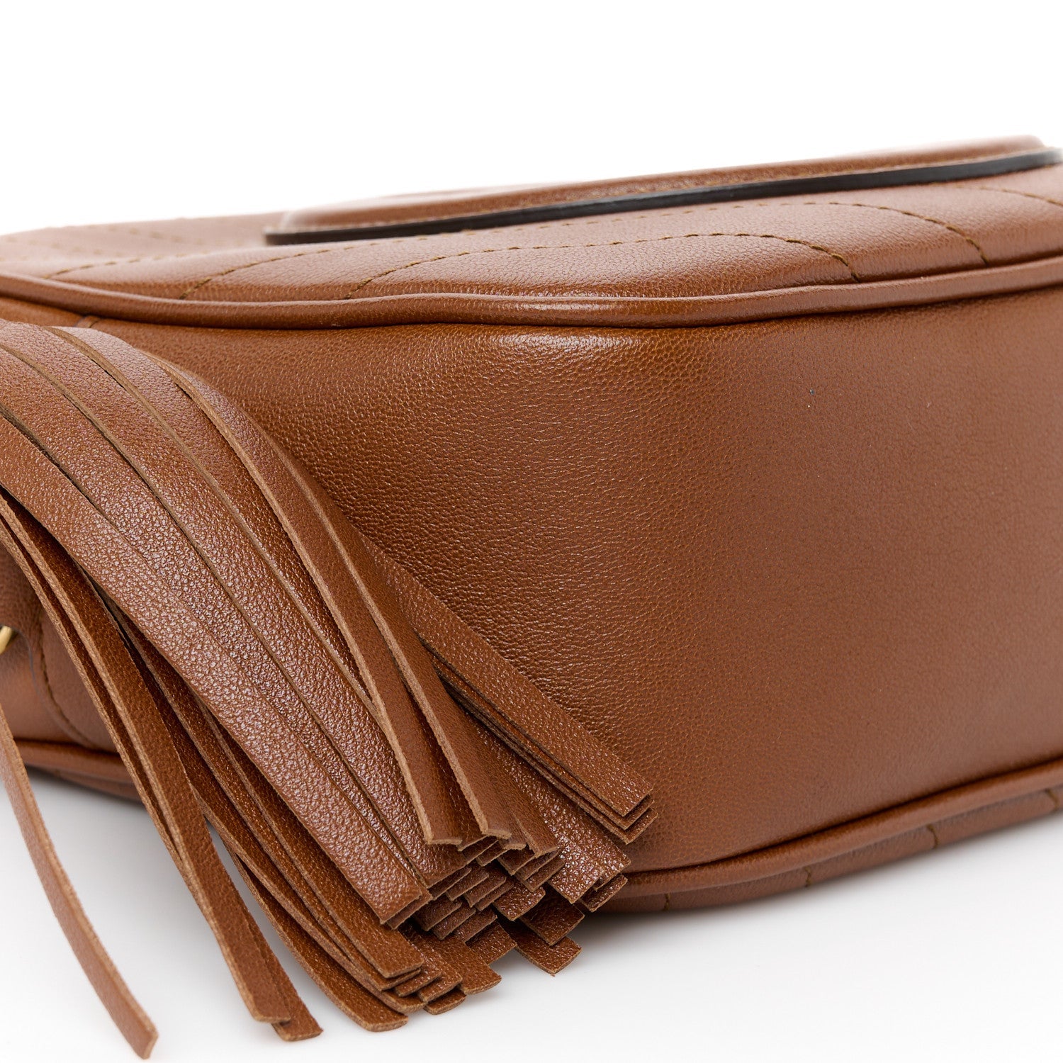Sakai Be Green Calfskin Diagonal Stitched Small Blondie Shoulder Bag Cuir