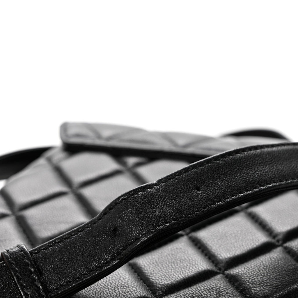 Lambskin Quilted Crossbody Flap Black
