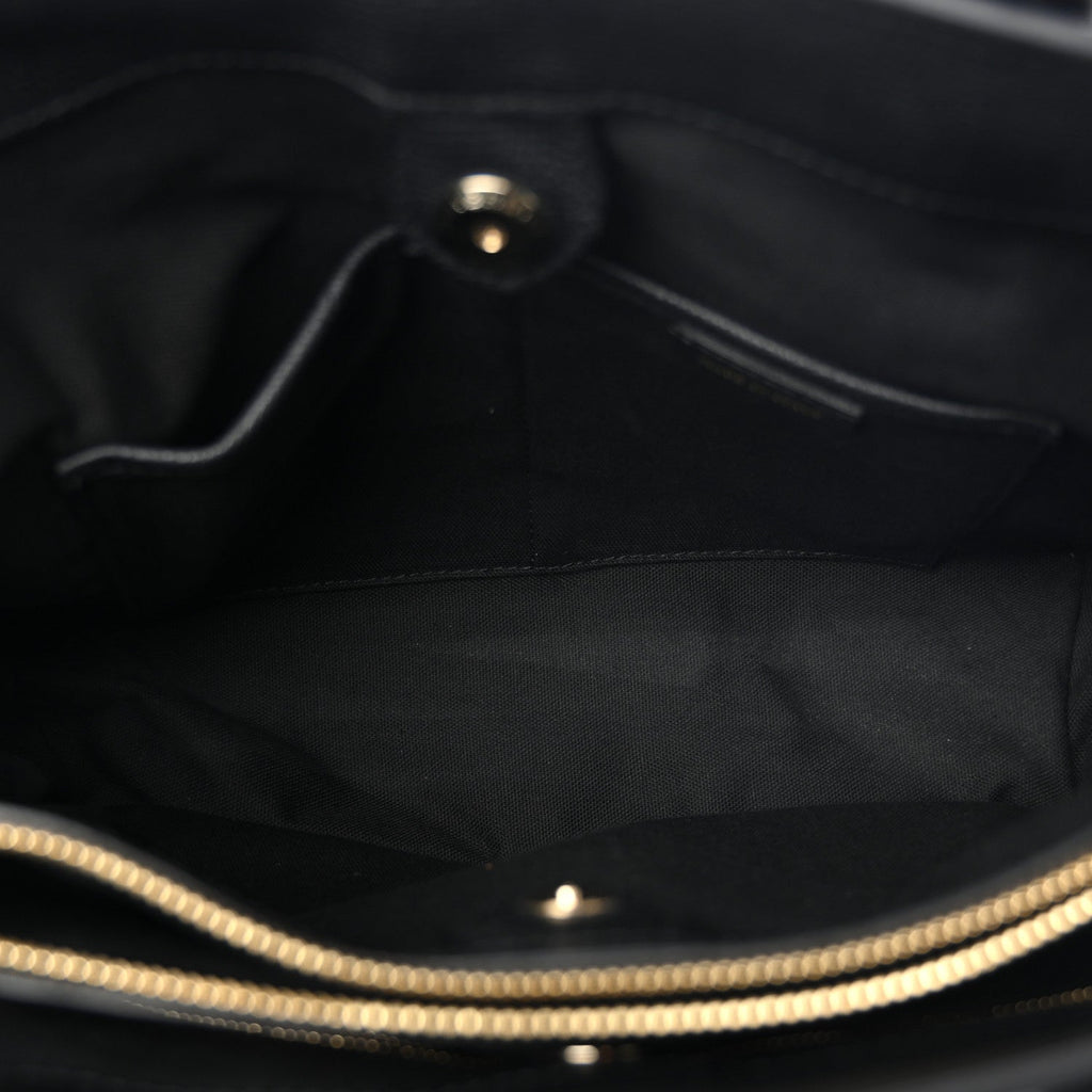 Derby Calfskin House Check Medium Banner Tote Black
