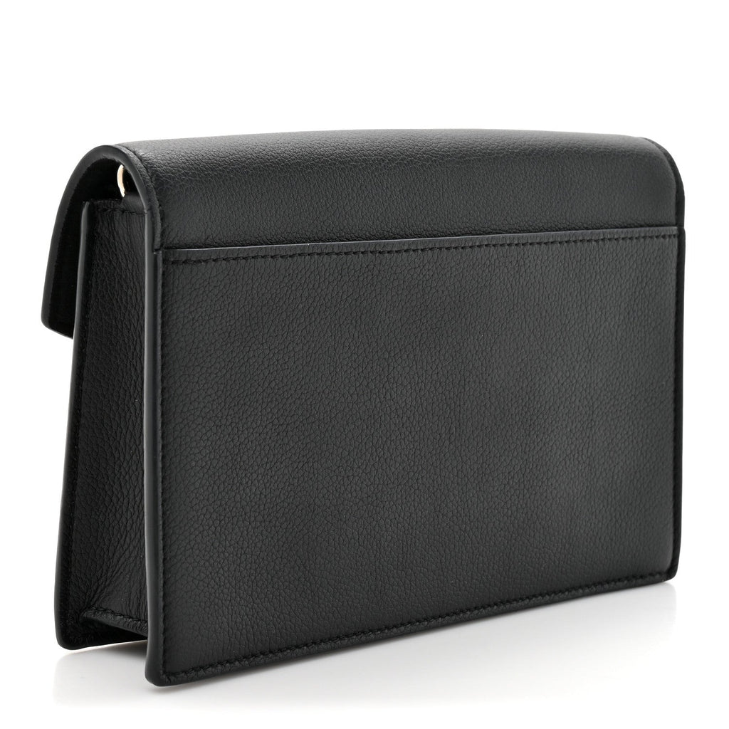 Soft Calfskin My Lockme Chain Pochette Black