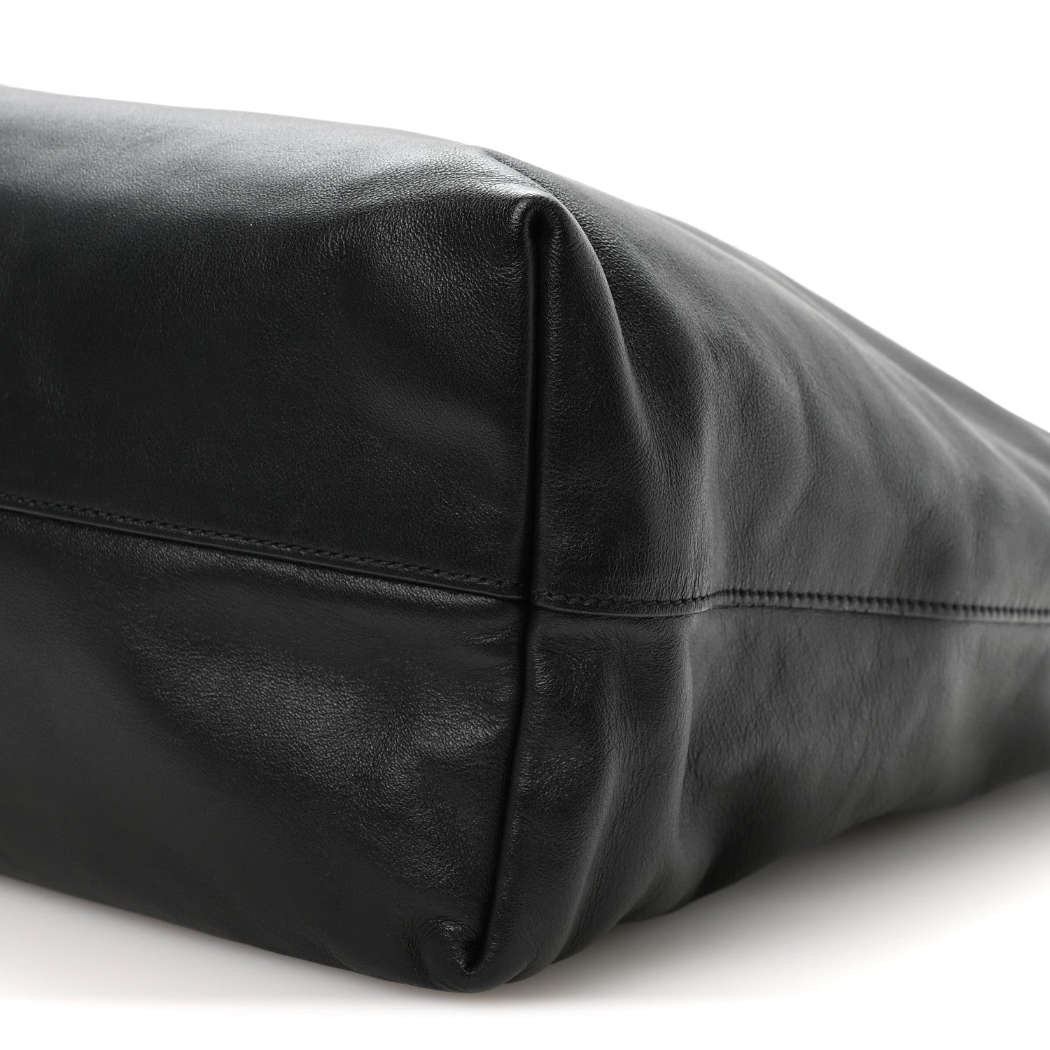Soft Calf Shopping Tote Black