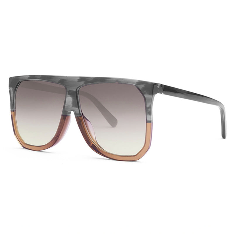 Loewe Sunglasses Square Full Rim, Red/Grey Frame and Grey Gradient Lens LW40001F68B