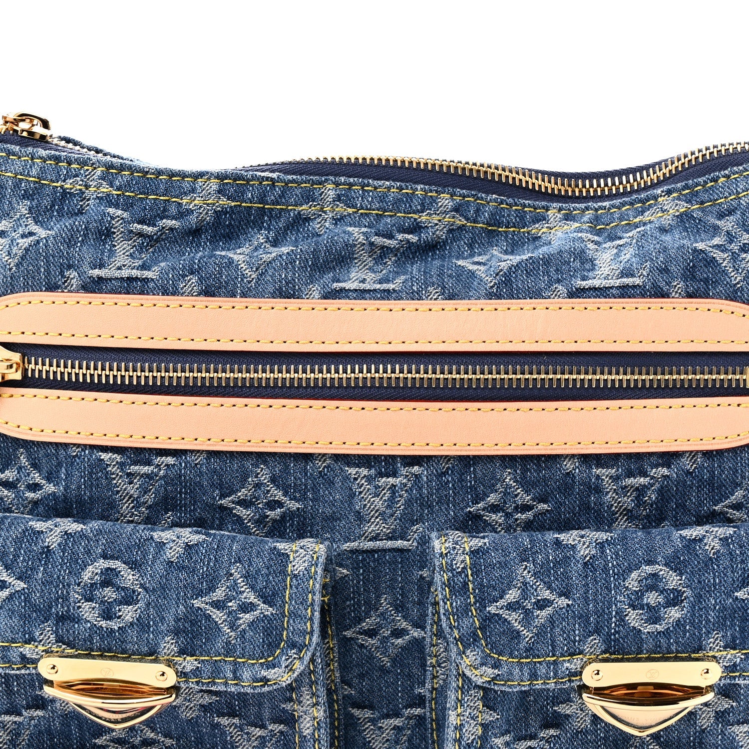 Monogram Denim Baggy PM  Blue