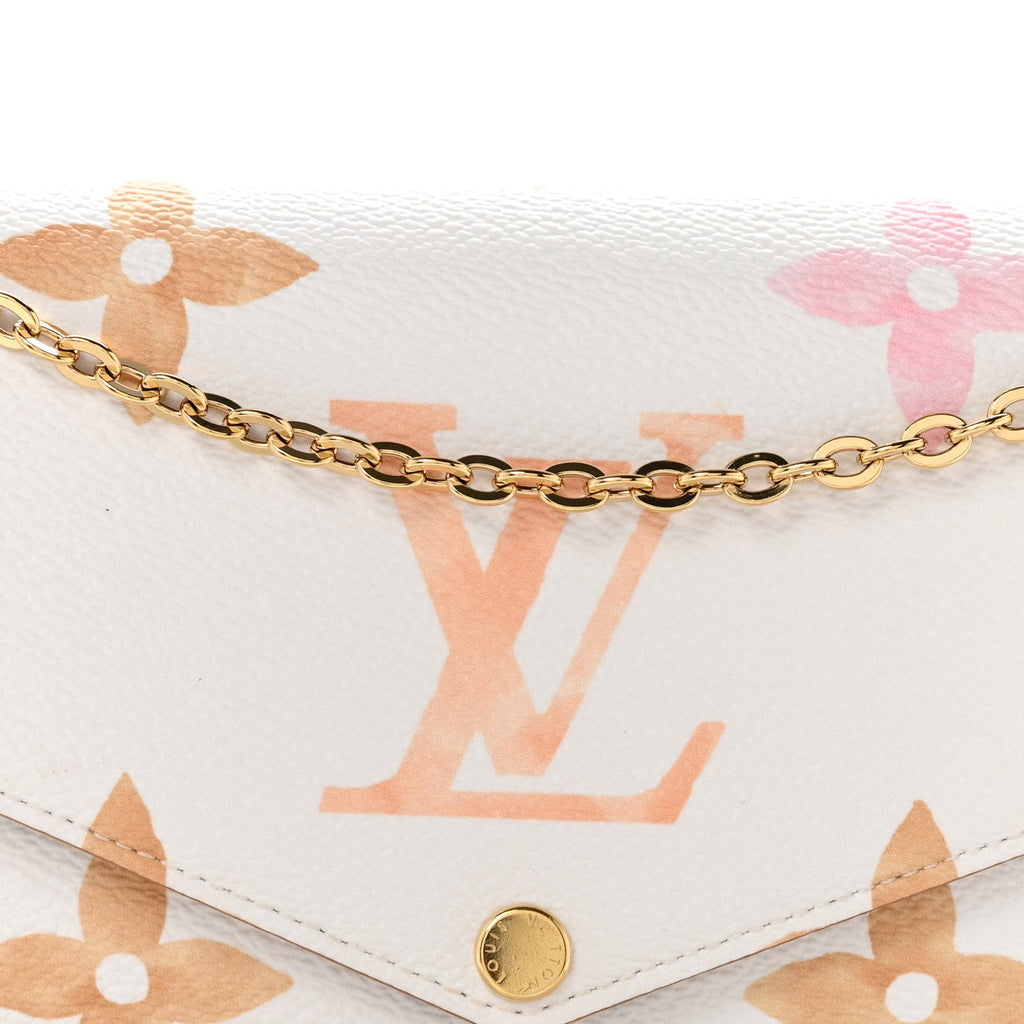Monogram Giant By The Pool 2.0 Felicie Pochette Chain Wallet Beige