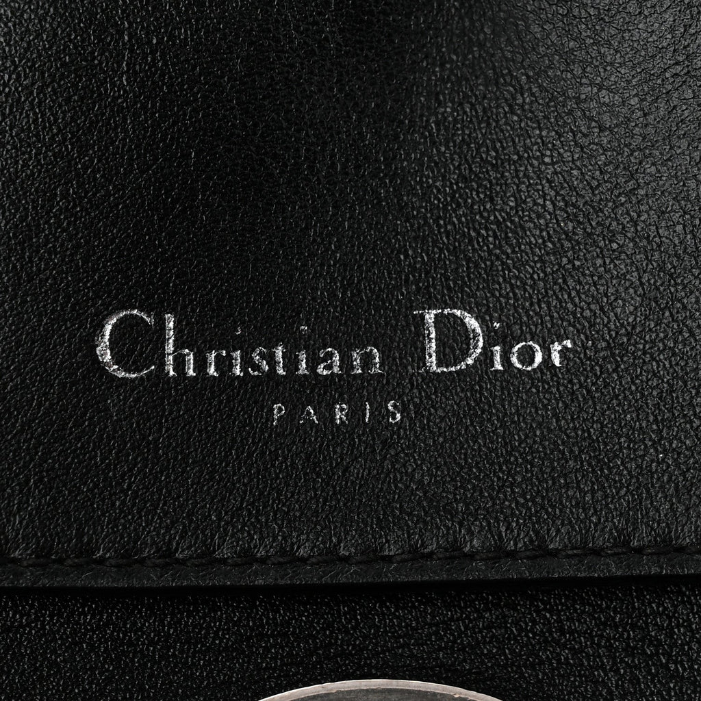 Smooth Calfskin Tri-Color Small Be Dior Flap Black Blue Red