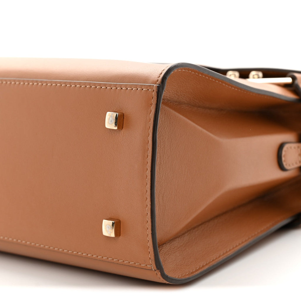 Calfskin MM Tempete Satchel Camel