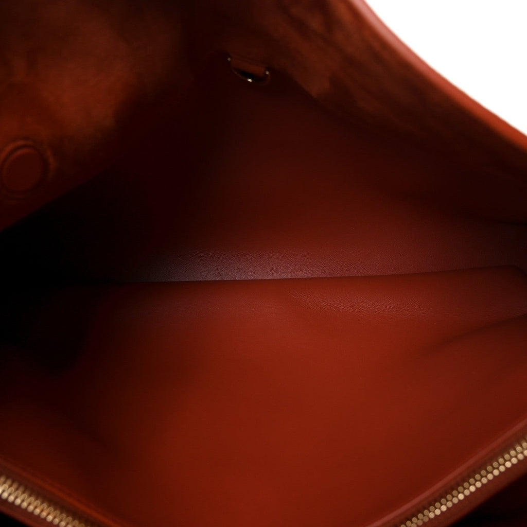Suede Large Hug Soft Shoulder Bag Brick