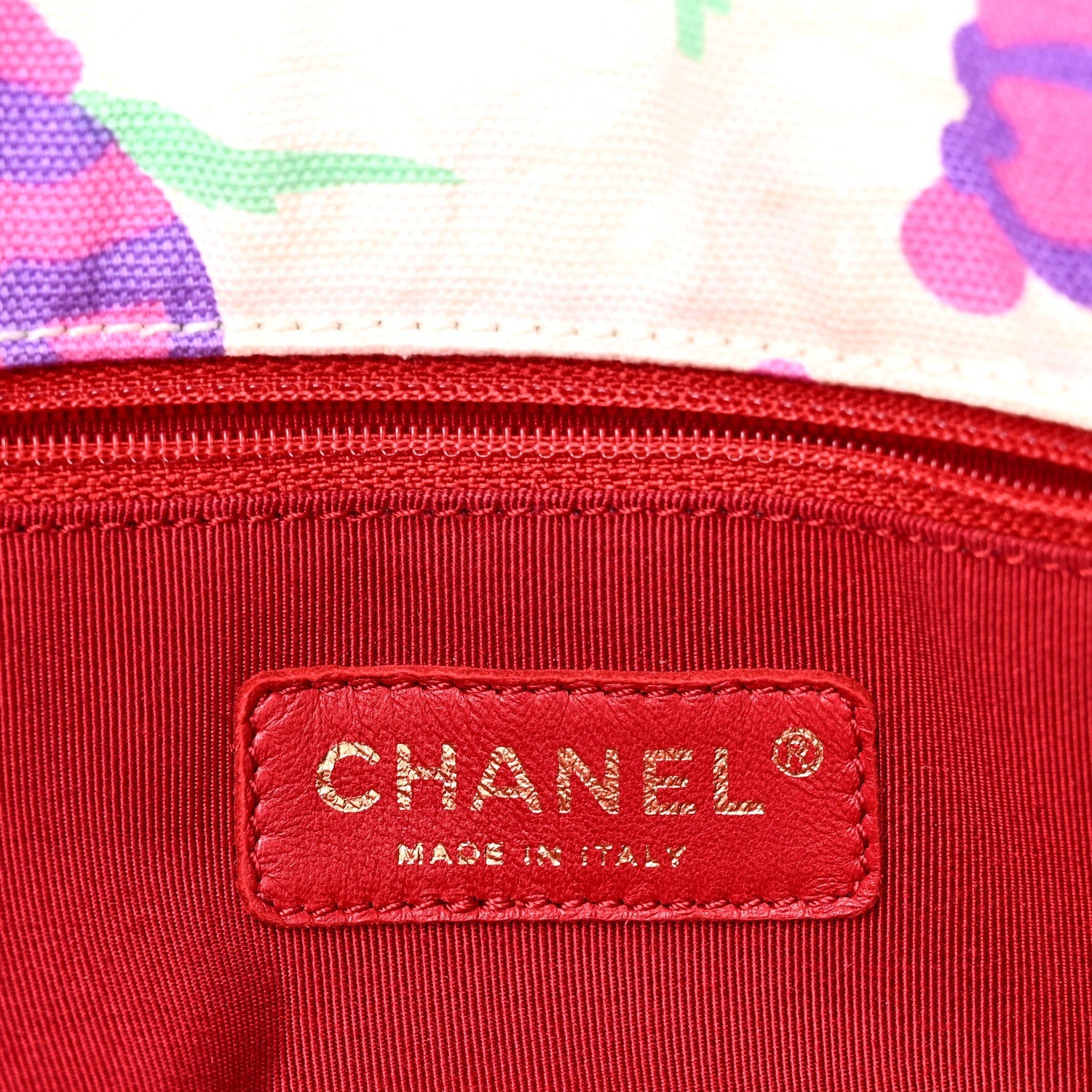 Canvas Floral Print Tote Multicolor