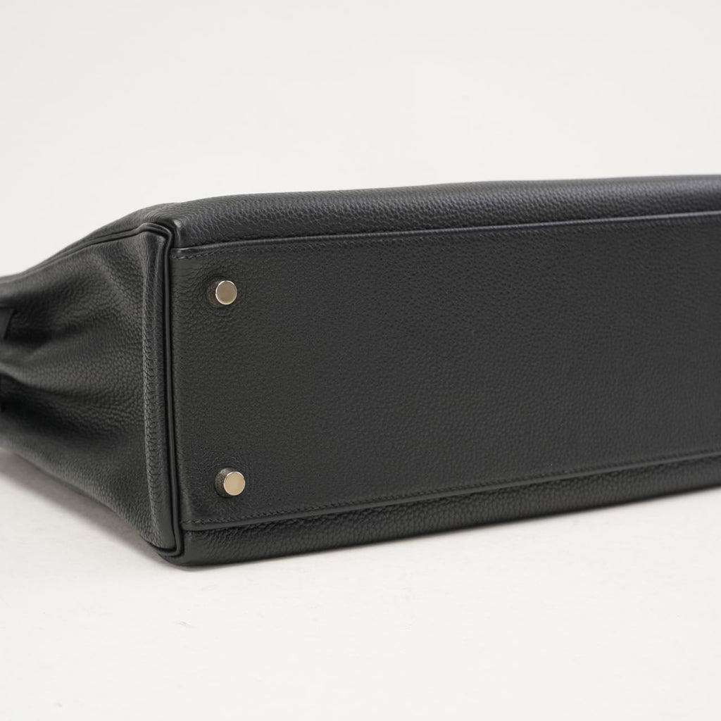 Hermes Vintage Sellier Kelly 32 Togo Black 2004