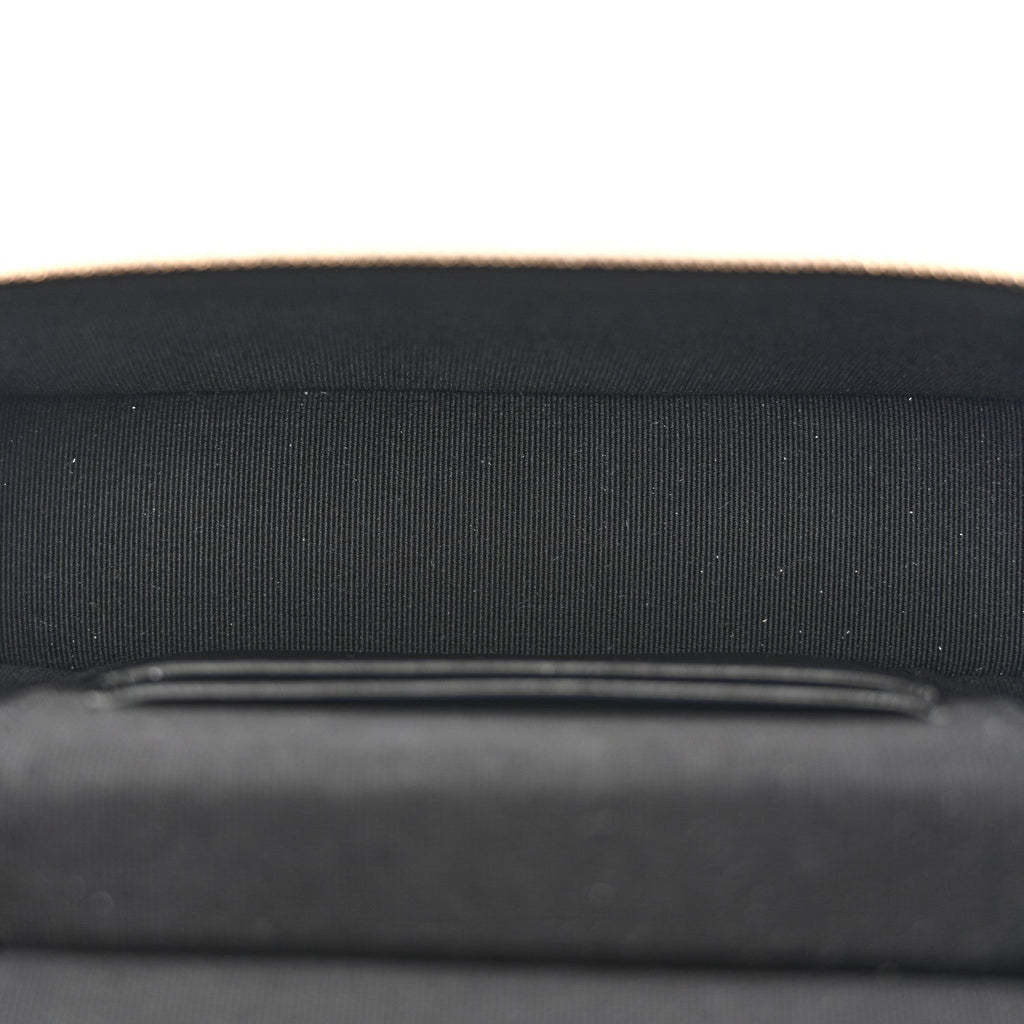 Suede Calfskin Shiny Lambskin Quilted Top Handle Slim Vanity Case With Chain Grey Black Grey Black