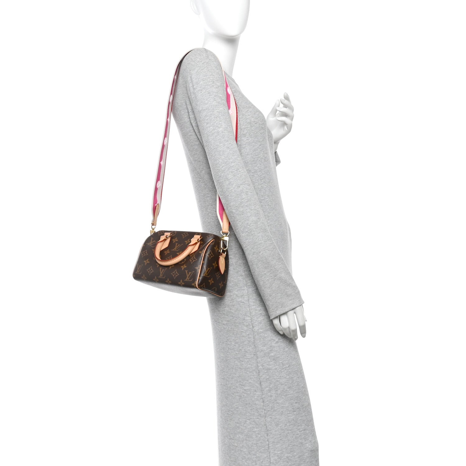 Monogram Speedy Bandouliere 20 Fuchsia