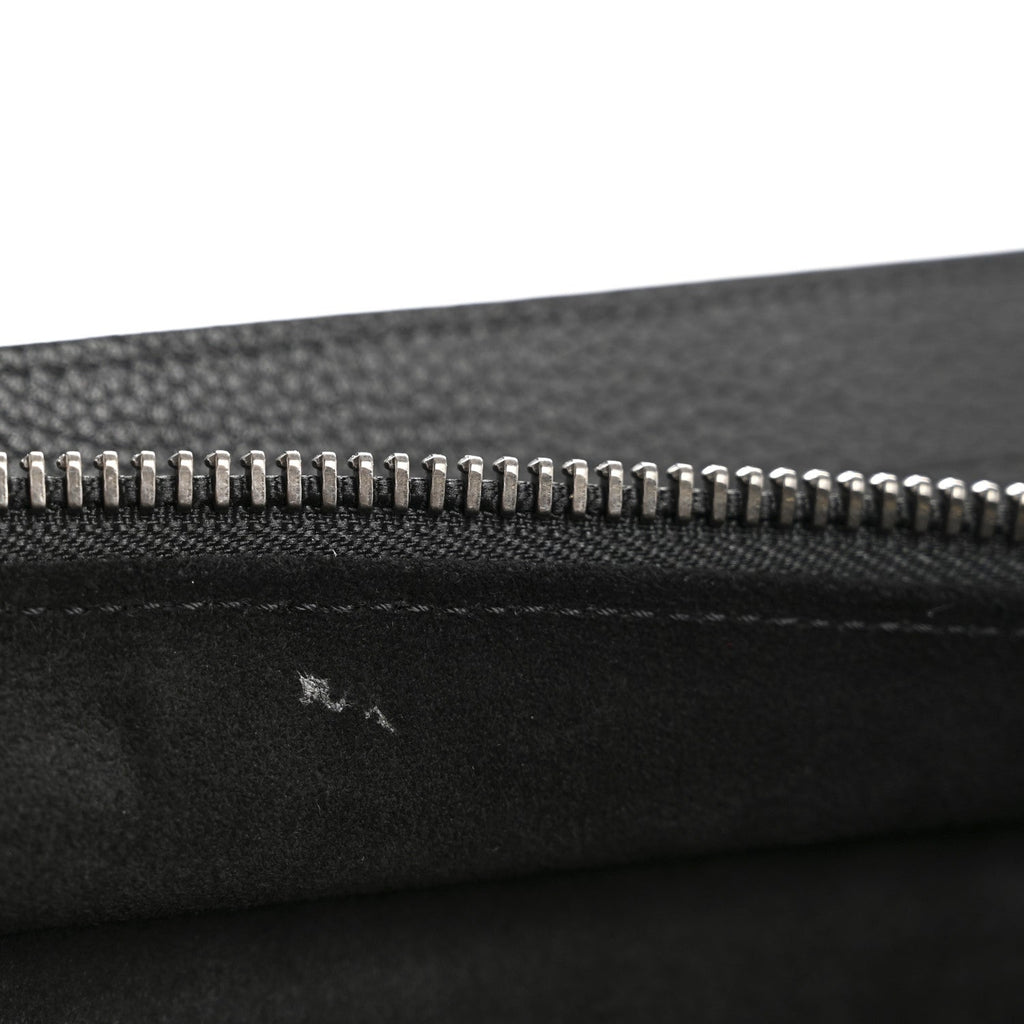 Drummed Calfskin Micro Luggage Black