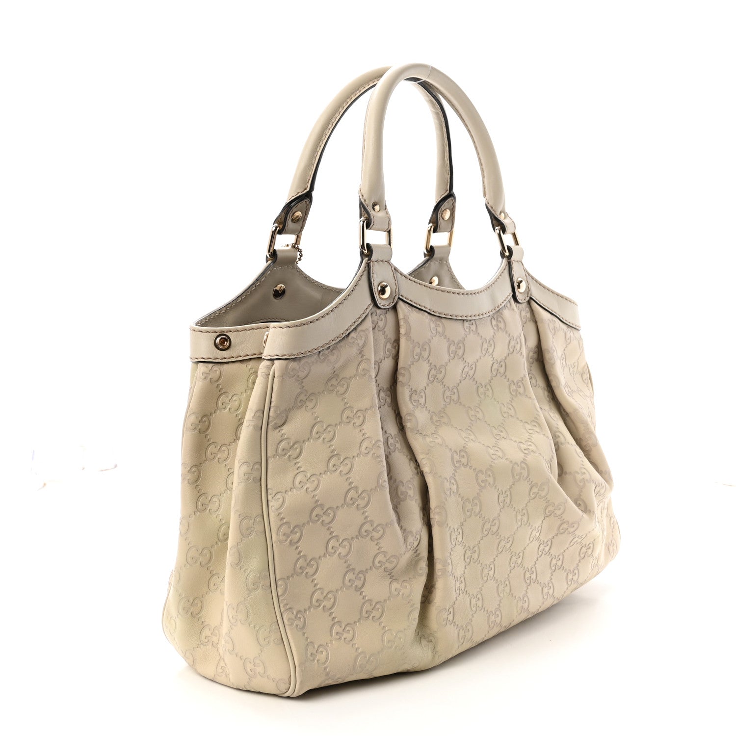 Guccissima Medium Sukey Tote Mystic White
