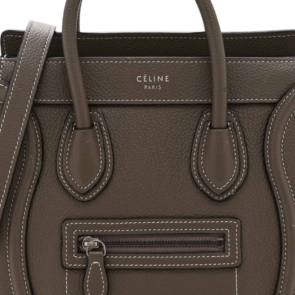 Drummed Calfskin Nano Luggage Souris