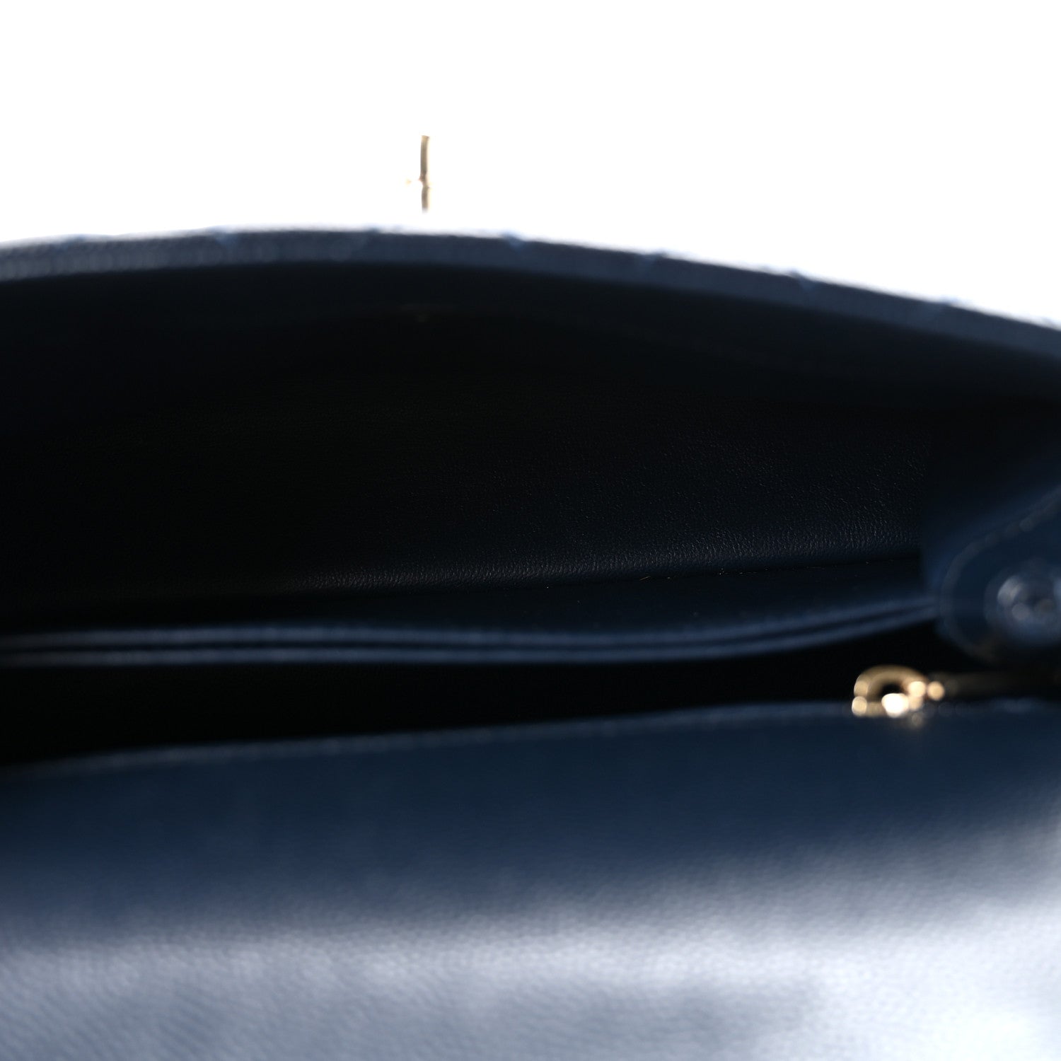Caviar Quilted Lizard Embossed Mini Coco Handle Flap Navy Blue