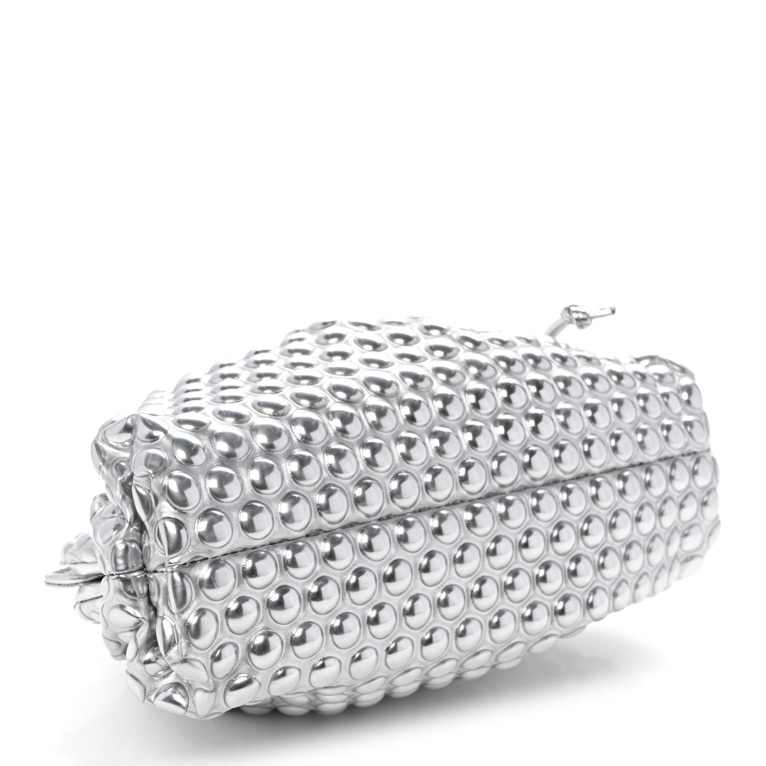Metallic Fabric Bubble Wrap The Mini Pouch Silver