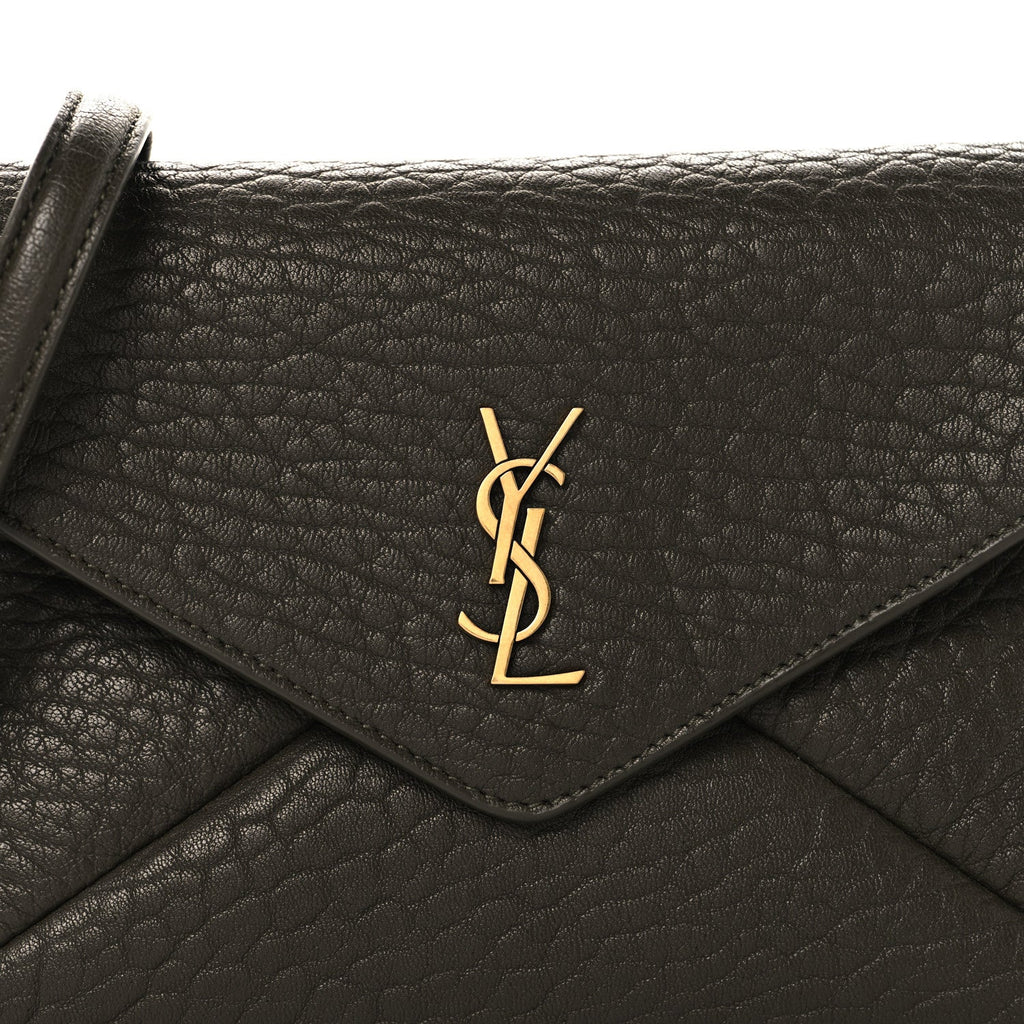 Grained Lambskin Small Cassandre Chain Pouch Light Musk