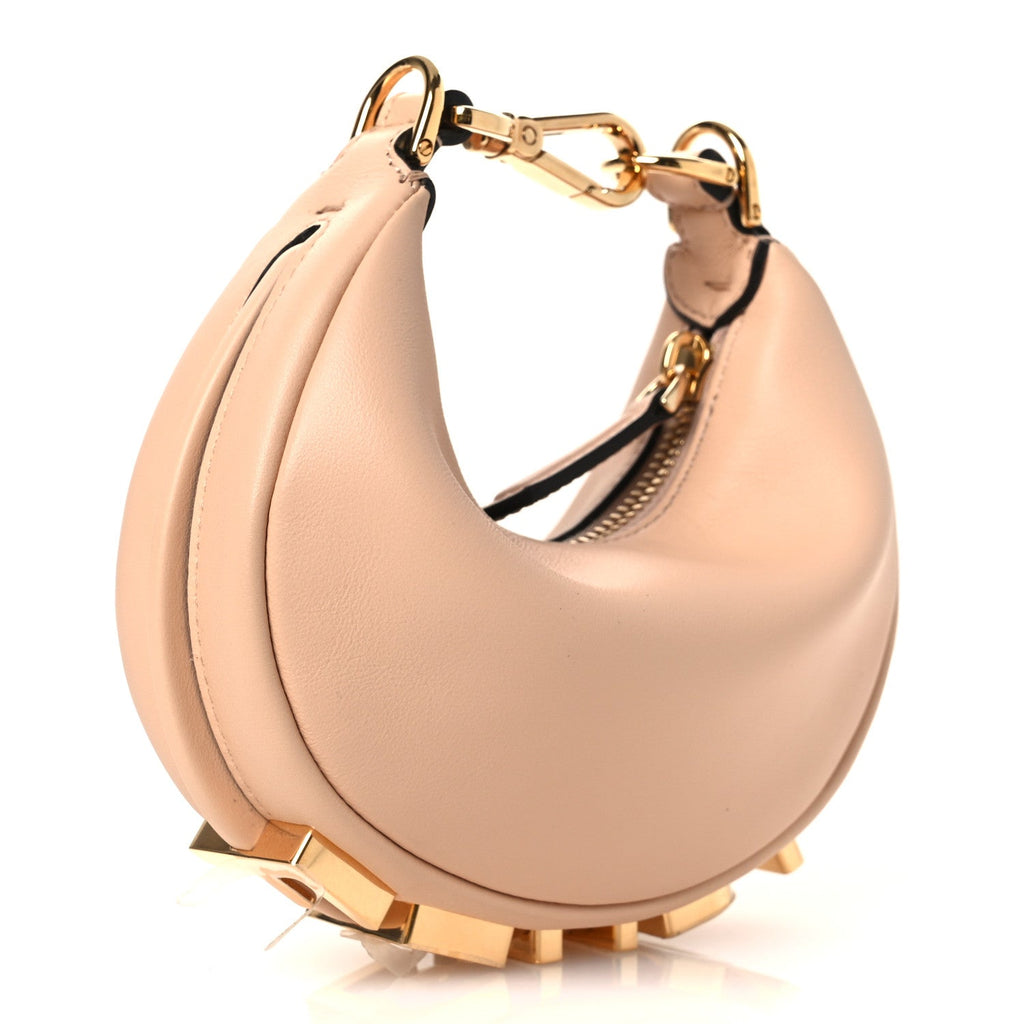Vitello Grace Matte Nano Fendigraphy Hobo Charm Light Rose