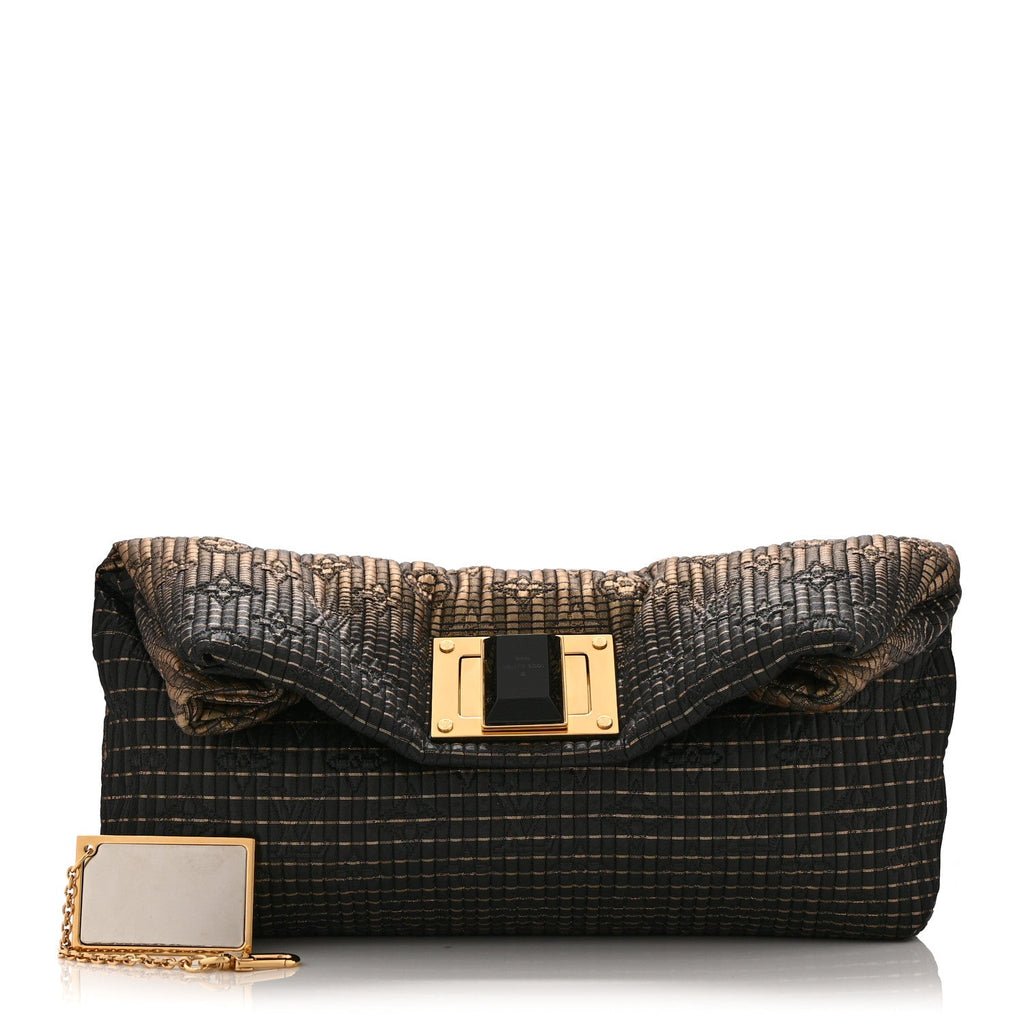 Jacquard Quilted Monogram Altair Clutch Bronze
