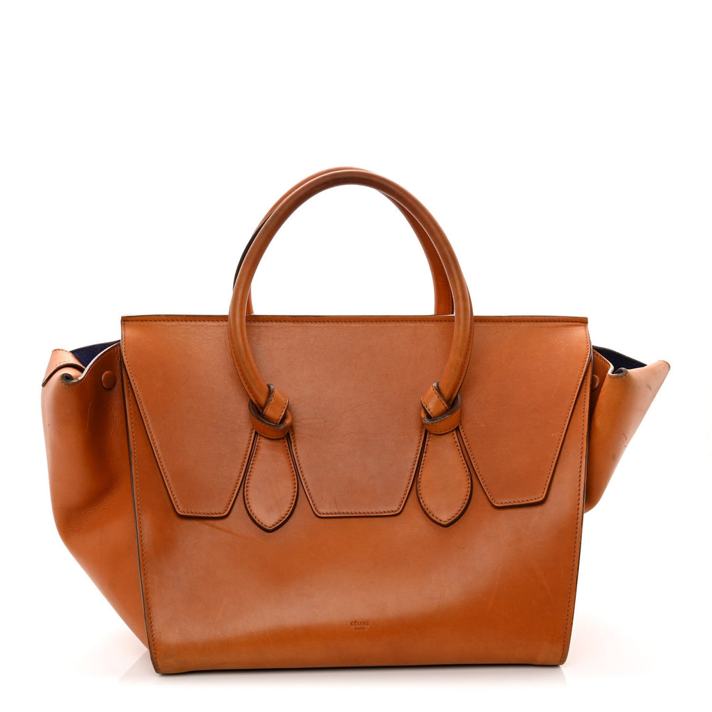Natural Calfskin Medium Tie Knot Tote Tan